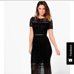Adorable cocktail midi dress from Boohoo